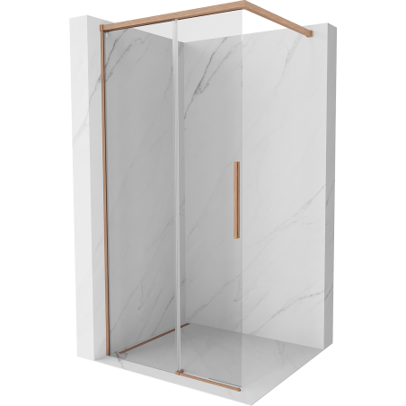 Mexen Rox paroi de douche Walk-in 95 x 200 cm, transparent 8 mm, cuivre brossé - 8C2-095-003-65-00