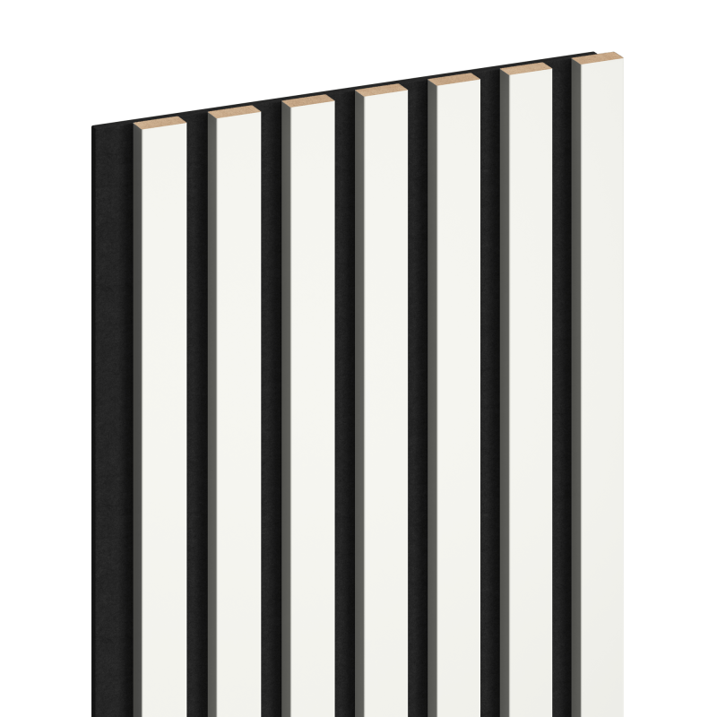 Mexen Lam-F échantillon de lamelles murales acoustiques, feutre 6 mm, Blanc Brillant - S105-054-S