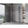 Mexen Mist Duo cabine de douche pivotante 80 x 70 cm, transparent, chrome - 8A4-080-070-01-00