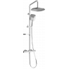 Mexen KX17 ensemble de douche apparent avec pommeau et robinet thermostatique, chrome - 771501791-00