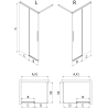 Mexen Rox paroi de douche Walk-in 90 x 200 cm, transparent 8 mm, noir - 8C2-090-003-70-00