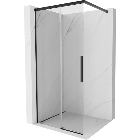 Mexen Rox paroi de douche Walk-in 100 x 200 cm, transparent 8 mm, noire - 8C2-100-003-70-00