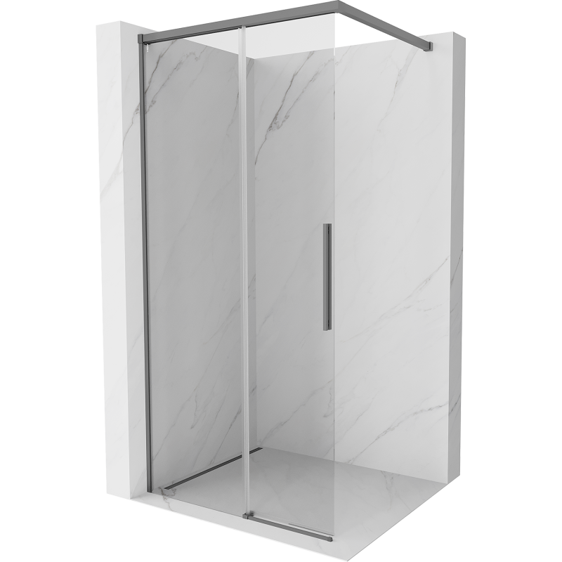 Mexen Rox cloison de douche Walk-in 115 x 200 cm, transparent 8 mm, métal canon - 8C2-115-003-95-00