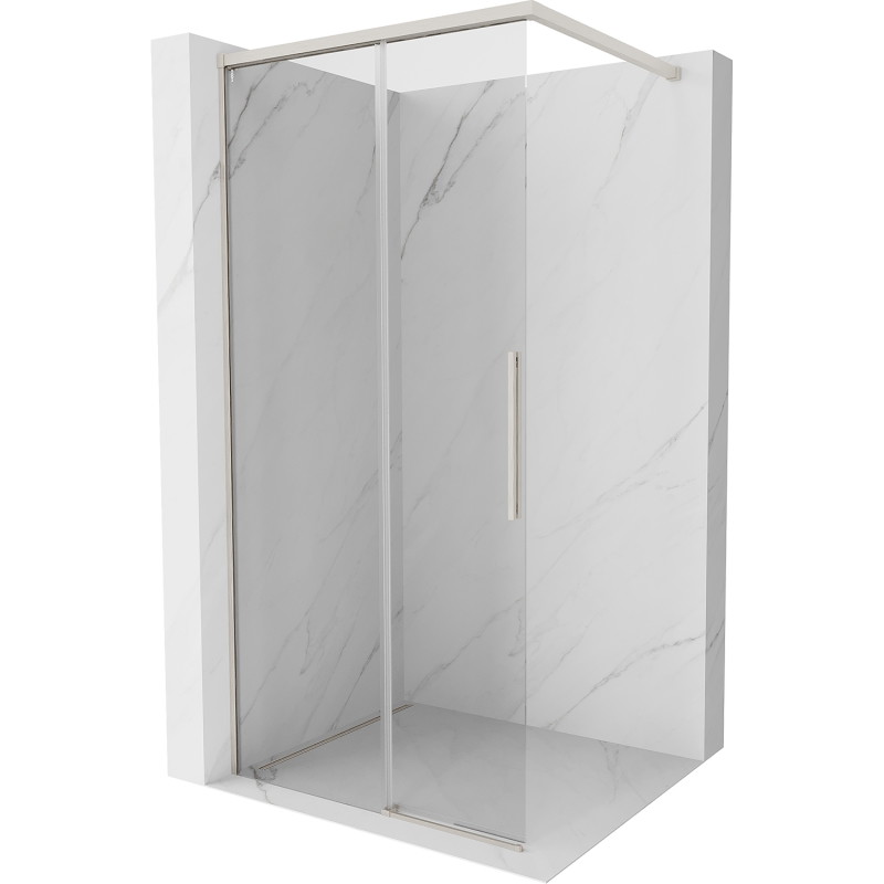 Mexen Rox paroi de douche Walk-in 75 x 200 cm, transparent 8 mm, nickel brossé - 8C2-075-003-97-00