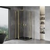 Mexen Mist Duo cabine de douche à charnière 90 x 90 cm, transparent, or - 8A4-090-090-50-00