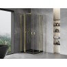 Mexen Mist Duo cabine de douche pivotante 105 x 105 cm, transparent, or - 8A4-105-105-50-00
