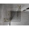 Mexen Mist Duo cabine de douche pivotante 105 x 105 cm, transparent, or - 8A4-105-105-50-00