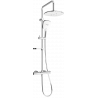 Mexen KX17 ensemble de douche à surface avec tête de pluie et robinet thermostatique, chrome/blanc - 771501791-02