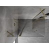 Mexen Mist Duo cabine de douche pivotante 120 x 100 cm, transparent, or - 8A4-120-100-50-00