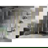 Mexen Mist Duo cabine de douche battante 90 x 80 cm, transparent, or brossé - 8A4-090-080-55-00