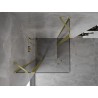 Mexen Mist Duo cabine de douche pivotante 85 x 85 cm, transparent, or brossé - 8A4-085-085-55-00