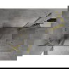 Mexen Mist Duo cabine de douche battante 90 x 85 cm, transparent, or brossé - 8A4-090-085-55-00