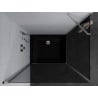 Mexen Pretoria cabine de douche pivotante 90 x 110 cm, graphite, chrome + receveur Flat, noir - 852-090-110-01-40-4070