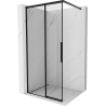 Mexen Rox paroi de douche Walk-in gauche 105 x 200 cm, cadre noir 8 mm, noir - 8C2-105-003-70-70-L
