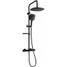 Ensemble de douche en saillie Mexen KX17 avec pomme de douche et robinet thermostatique, noir - 771501791-70