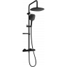 Mexen KX17 ensemble de douche apparent avec pomme de douche et mitigeur thermostatique, noir - 771501791-70
