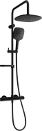 Mexen KX17 ensemble de douche apparent avec pomme de douche et mitigeur thermostatique, noir - 771501791-70