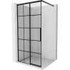 Mexen Rox paroi de douche Walk-in gauche 75 x 200 cm, grille noire 8 mm, noire - 8C2-075-003-70-77-L