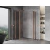 Mexen Mist Duo cabine de douche à battant 85 x 75 cm, transparent, cuivre brossé - 8A4-085-075-65-00