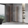 Mexen Mist Duo cabine de douche pivotante 100 x 100 cm, transparent, cuivre brossé - 8A4-100-100-65-00