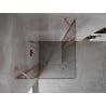 Mexen Mist Duo cabine de douche pivotante 100 x 100 cm, transparent, cuivre brossé - 8A4-100-100-65-00