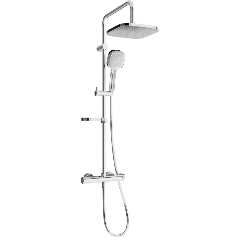 Mexen KX33 ensemble de douche apparent avec pomme de douche et mitigeur thermostatique, chrome - 771503391-00