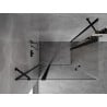 Mexen Mist Duo cabine de douche battante 90 x 80 cm, transparent, noir - 8A4-090-080-70-00