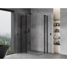 Mexen Mist Duo cabine de douche pivotante 120 x 90 cm, transparent, noir - 8A4-120-090-70-00