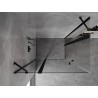 Mexen Mist Duo cabine de douche pivotante 120 x 90 cm, transparent, noir - 8A4-120-090-70-00