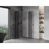 Cabine de douche à charnière Mexen Mist Duo 95 x 95 cm, transparent, noir - 8A4-095-095-70-00
