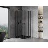 Mexen Mist Duo cabine de douche pivotante 110 x 110 cm, transparent, noir - 8A4-110-110-70-00