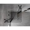 Mexen Mist Duo cabine de douche pivotante 110 x 110 cm, transparent, noir - 8A4-110-110-70-00