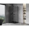 Mexen Mist Duo cabine de douche pivotante 120 x 120 cm, transparent, noir - 8A4-120-120-70-00
