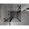 Cabine de douche pivotante Mexen Mist Duo 85 x 85 cm, cadre noir, noir - 8A4-085L-085P-70-70