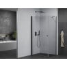 Mexen Pretoria cabine de douche pivotante 100 x 70 cm, transparente, noire - 852-100-070-70-00