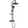 Mexen KX33 ensemble de douche en saillie avec pomme de douche et robinet thermostatique, noir - 771503391-70