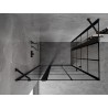 Mexen Mist Duo cabine de douche pivotante 100 x 75 cm, grille noire, noir - 8A4-100L-075P-70-77