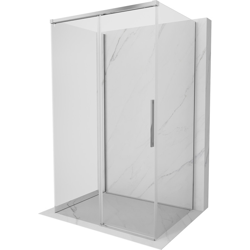 Mexen Rox-3S cabine de douche coulissante à 3 côtés 90 x 80 cm, transparent, chrome - 8C2-090-080-01-00-3S