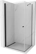 Mexen Pretoria cabine de douche pivotante 100 x 80 cm, transparent, noir - 852-100-080-70-00