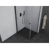 Mexen Pretoria cabine de douche pivotante 100 x 90 cm, transparent, noir - 852-100-090-70-00