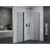 Mexen Pretoria cabine de douche pivotante 100 x 100 cm, transparente, noire - 852-100-100-70-00