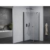 Mexen Pretoria cabine de douche pivotante 100 x 100 cm, transparente, noire - 852-100-100-70-00