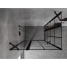 Mexen Mist Duo cabine de douche pivotante 105 x 100 cm, grille noire, noir - 8A4-105L-100P-70-77
