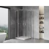 Mexen Mist L Duo cabine de douche pivotante 95 x 95 cm, transparent, chrome - 8A4L-095-095-01-00