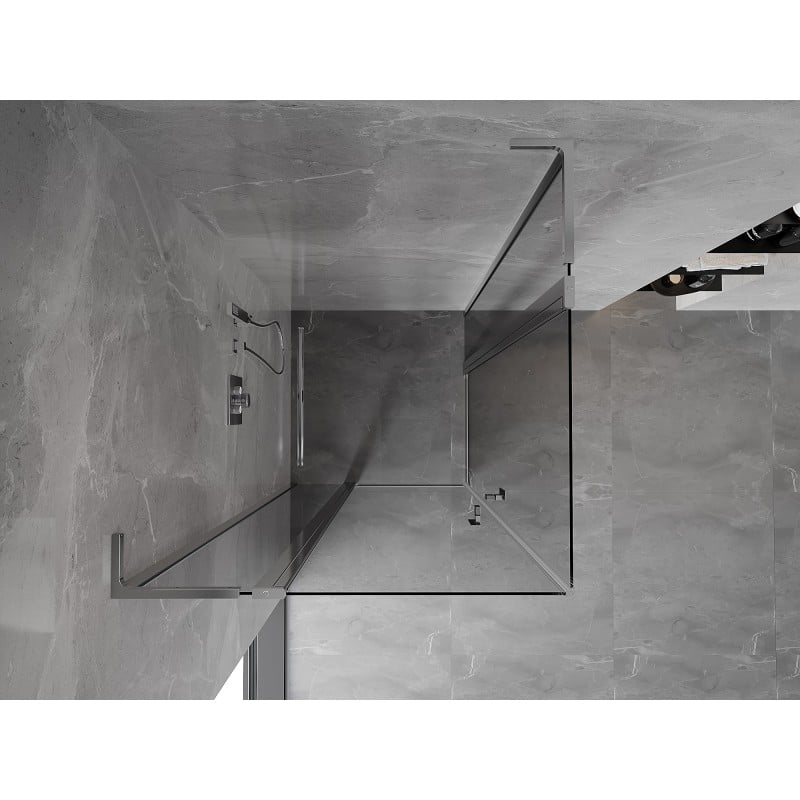 Mexen Mist L Duo cabine de douche pivotante 120 x 120 cm, transparent, chrome - 8A4L-120-120-01-00