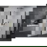 Mexen Pretoria Duo cabine de douche pivotante 100 x 100 cm, transparent, noir - 852-100-100-70-00-02