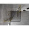 Mexen Mist L Duo cabine de douche pivotante 90 x 90 cm, transparent, or brossé - 8A4L-090-090-55-00
