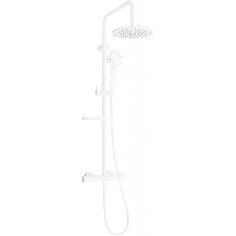 Mexen KX40 ensemble de douche en saillie avec pomme de douche et mitigeur thermostatique, blanc - 771504091-20