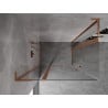 Mexen Mist L Duo cabine de douche pivotante 95 x 90 cm, transparent, cuivre brossé - 8A4L-095-090-65-00