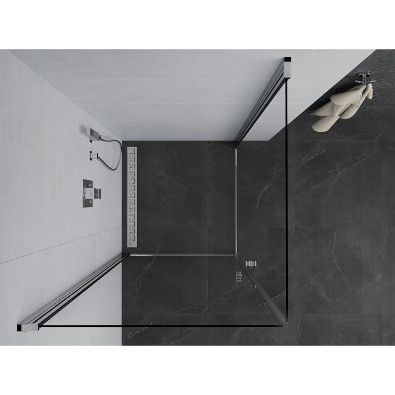 Mexen Pretoria Duo cabine de douche pivotante 100 x 100 cm, transparent, chrome - 852-100-100-02-00